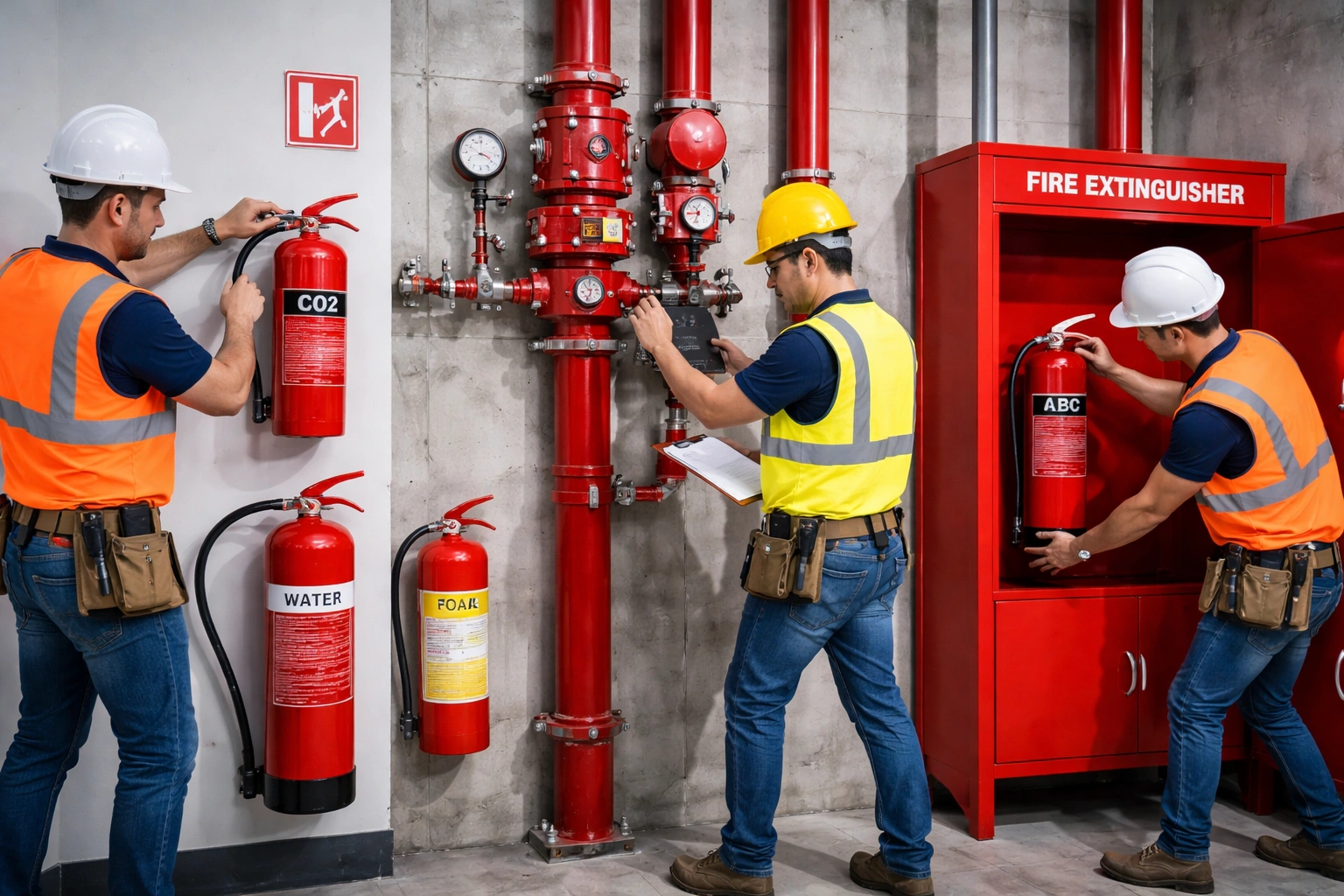 All Type Of Fire Extinguisher Installation